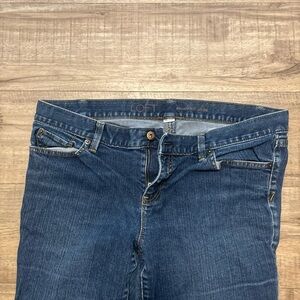 LOFT Straight Leg Jeans for Women - Dark Blue Denim